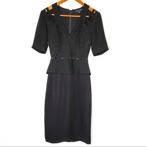 Catherine Deane Silk V-Neck Cut Out Dress
